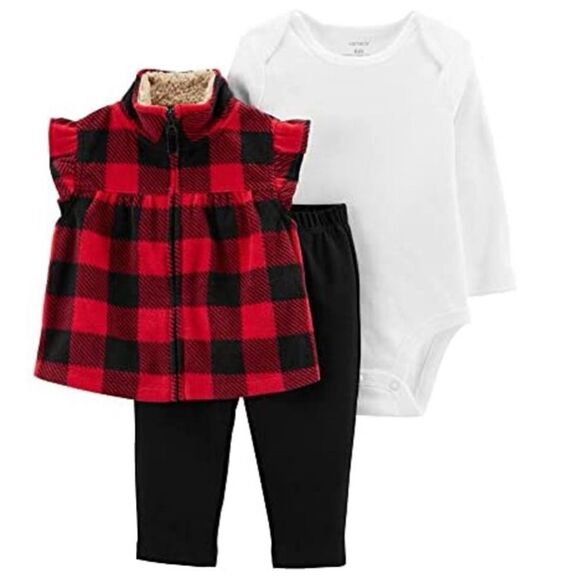 NWT Carter's 3- Piece Vest Little Jacket Set in Size 3M - Picture 1 of 4